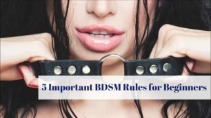 5 Important BDSM Rules For Beginners