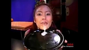 Asian girl Lynn is the world's greatest cum drinker