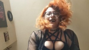 Giantess Goth Pixie Finds Tiny Man, Teases and Tramples Him with her Feet!