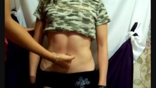 the first video of Paula at 18 years old Belly punch & navel torture part 1
