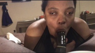 Dyke mom sucks young BBC while daughter watches him nut in her moms mouth