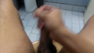 Masturbation in the bathroom, finished washed