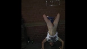 naked hand stands for the Irish