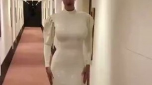 long_white_latex_gown