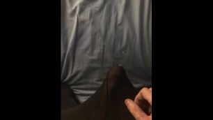 Solo male masturbating in tights