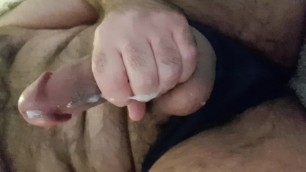 Hairy daddy cums hard