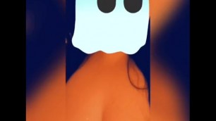 Slutty babe with huge boobs teases me on snapchat