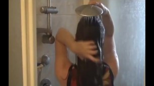 Long hair shower shampoo