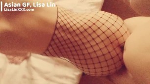 [LisaLinXXX] Asian GF in a black mesh body stocking