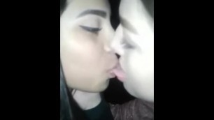 Latina teens first time tongue sucking