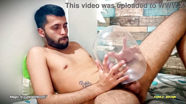 Fucking an inflated condom until I cum inside of it. I fuck it so deep it explodes. Wonder how would it feel inside your