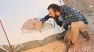 Mason Slips His Big Cock In The Tent So That Kinky Jade Venus Can Suck It - Trans Angels