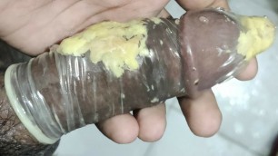 Indian slave punished with ginger flavored condom