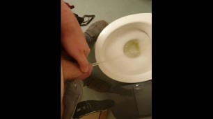 Quick piss in the toilet