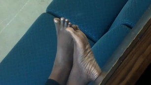 Candid wrinkled African soles