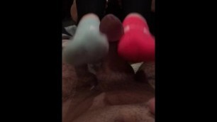 Milf sockjob with cumshot