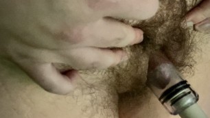 Close up pussy pumping and clit growing
