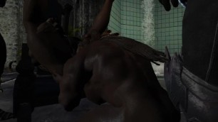 Skyrim Horny Black Warriors Shower Break 5