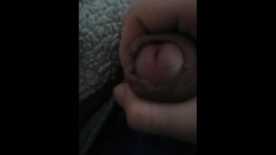 Stroking my cock cuming