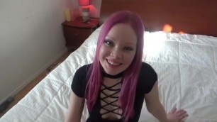 Beautiful Molly Grail take a hard cock in her tight hole ** Pink pussy **