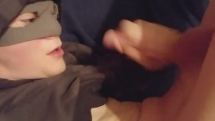 Self suck attempt turned into cum eating