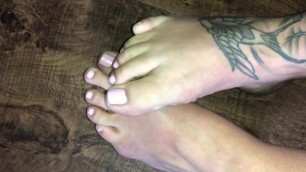 Tattooed wife’s first foot tease