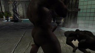 Skyrim Horny Gay Warriors Shower Break 2