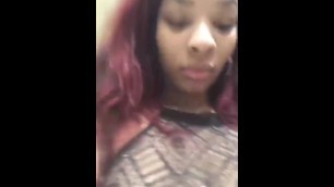 Make my girl play with her In elevator  on Facebook live and get caught
