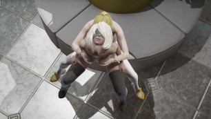 2b is penetrated by futa commander to swallow cock and ridden