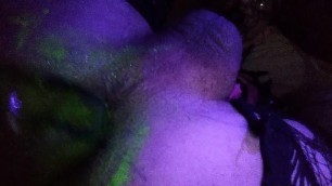 Satan blacklight glowing goo awesome anal dildo destruction