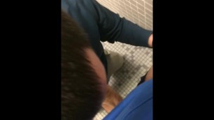 College professor blows me on campus restroom